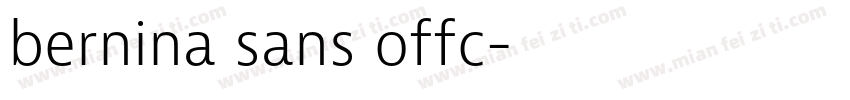 bernina sans offc字体转换